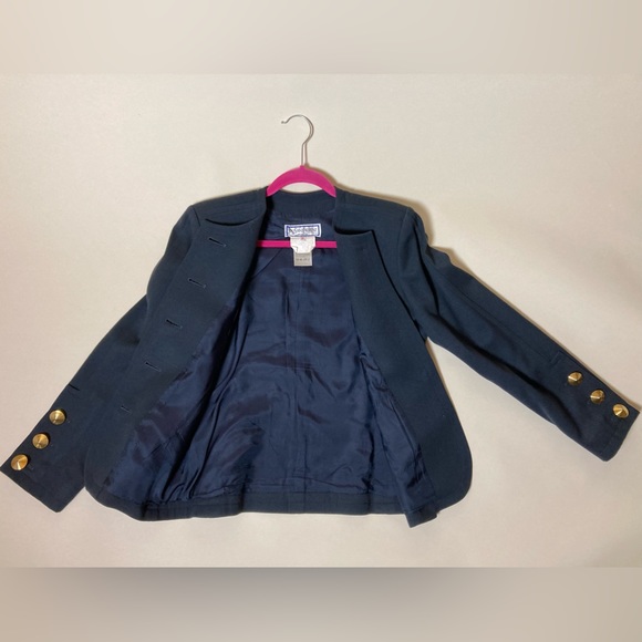 YSL Variation Rare Early 80s Military Style Wool Jacket Size 36 - Picture 4 of 16